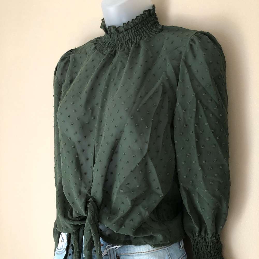 Tie Front Top - Picture 2 of 8